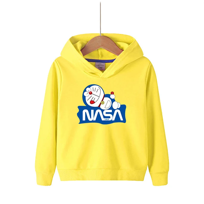 Bear Boy White Hoodie Spring and Autumn Girl Fleece Hoodie Autumn and Winter Children's Autumn Top Sweater