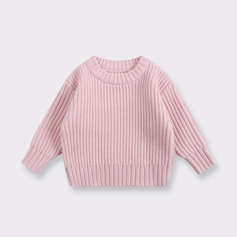 0-6T Newborn Baby Sweater Kid Boy Girl Winter Clothes Warm Thick Knit Pullover Top Infant Long Sleeve Basic Knitwear Outfit