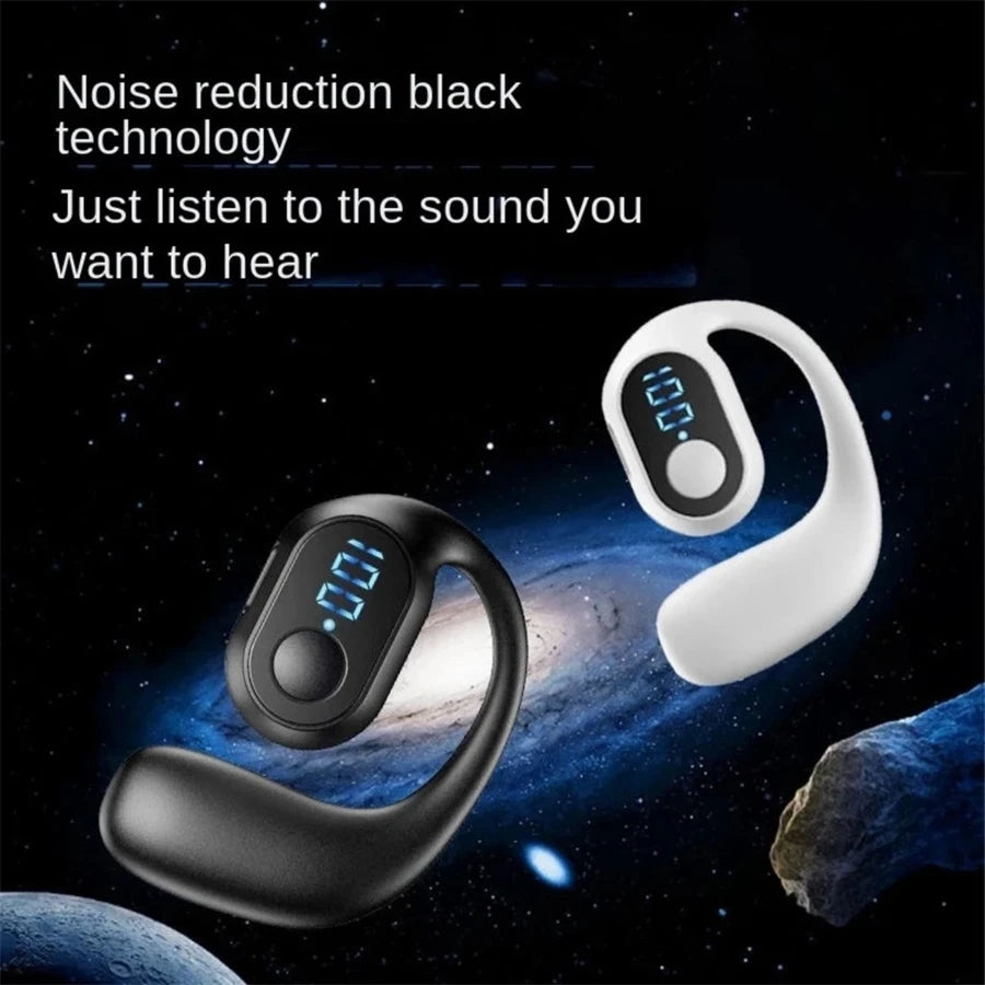 Ear Hook Wireless Earphones Bluetooth 5.3 Mini Handsfree Waterproof Sport Music Headset Single Earbuds OWS Headphone HiFi Music