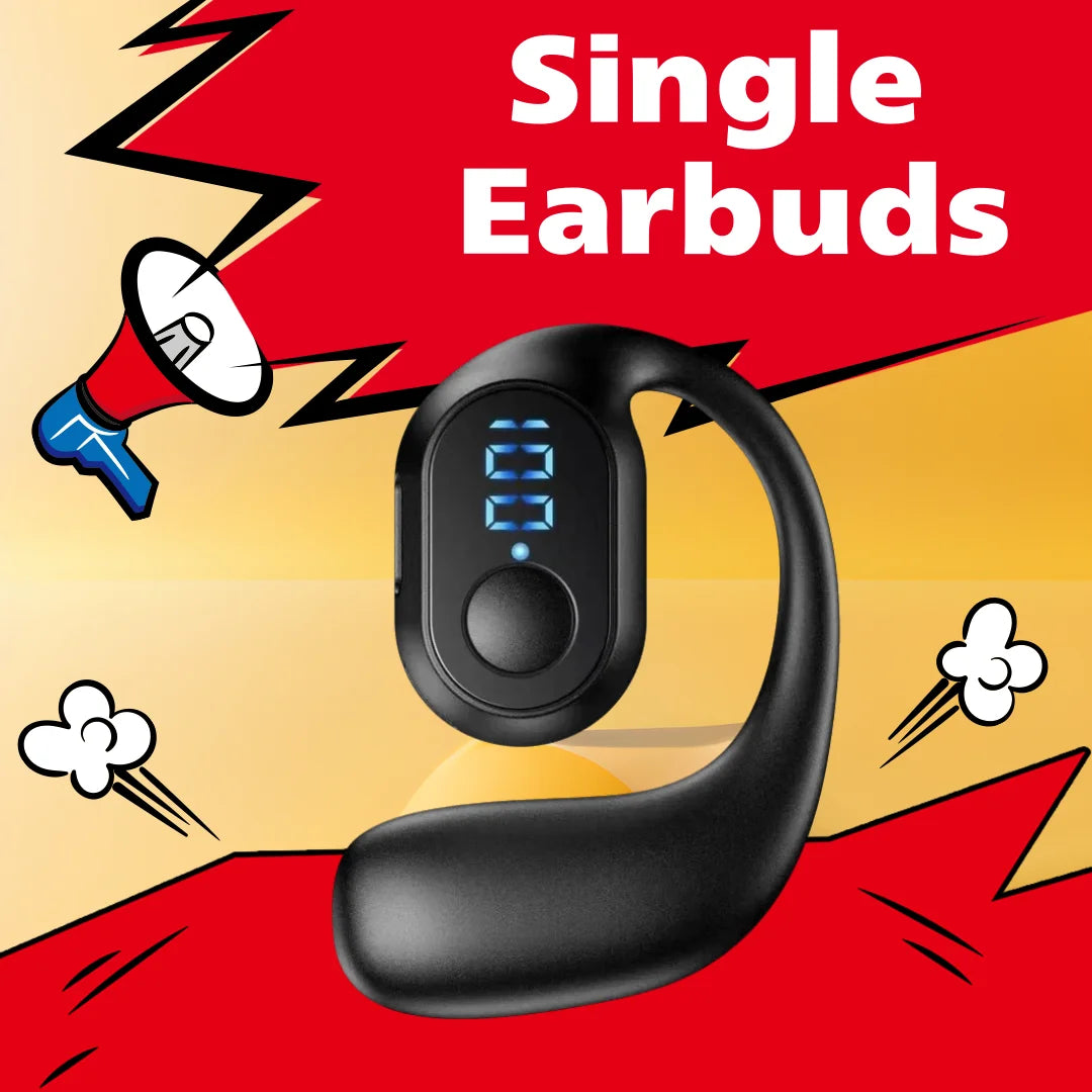 Ear Hook Wireless Earphones Bluetooth 5.3 Mini Handsfree Waterproof Sport Music Headset Single Earbuds OWS Headphone HiFi Music