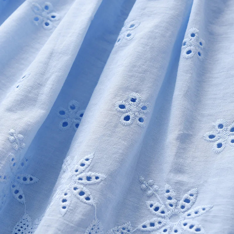 Girls Casual Dresses Lace Embroidered Halter Dress Party Dress for Kids Girl Kids Dresses Wedding Princess Dress