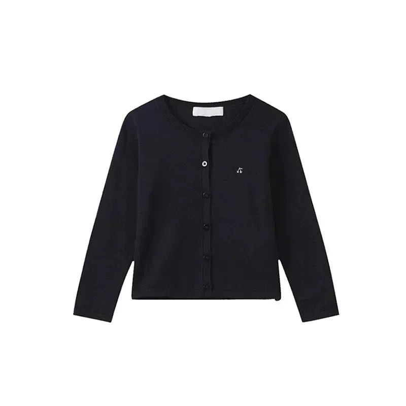 OUYANG&IVAN Bp Autumn/winter Wool Sweater for Boys Striped Crew Neck Long Sleeve Pullover Sweater Kid Cardigan