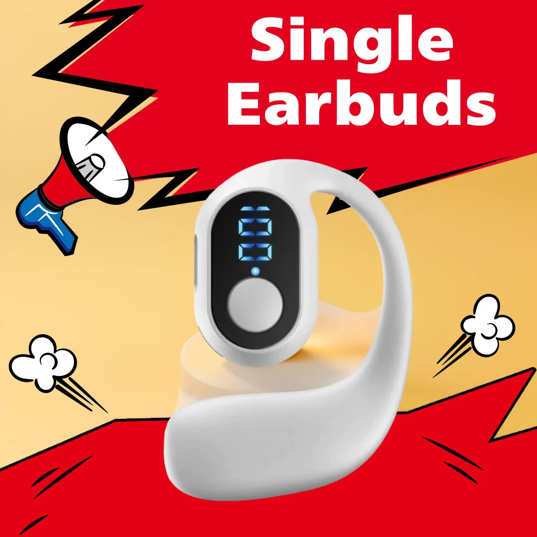 Ear Hook Wireless Earphones Bluetooth 5.3 Mini Handsfree Waterproof Sport Music Headset Single Earbuds OWS Headphone HiFi Music