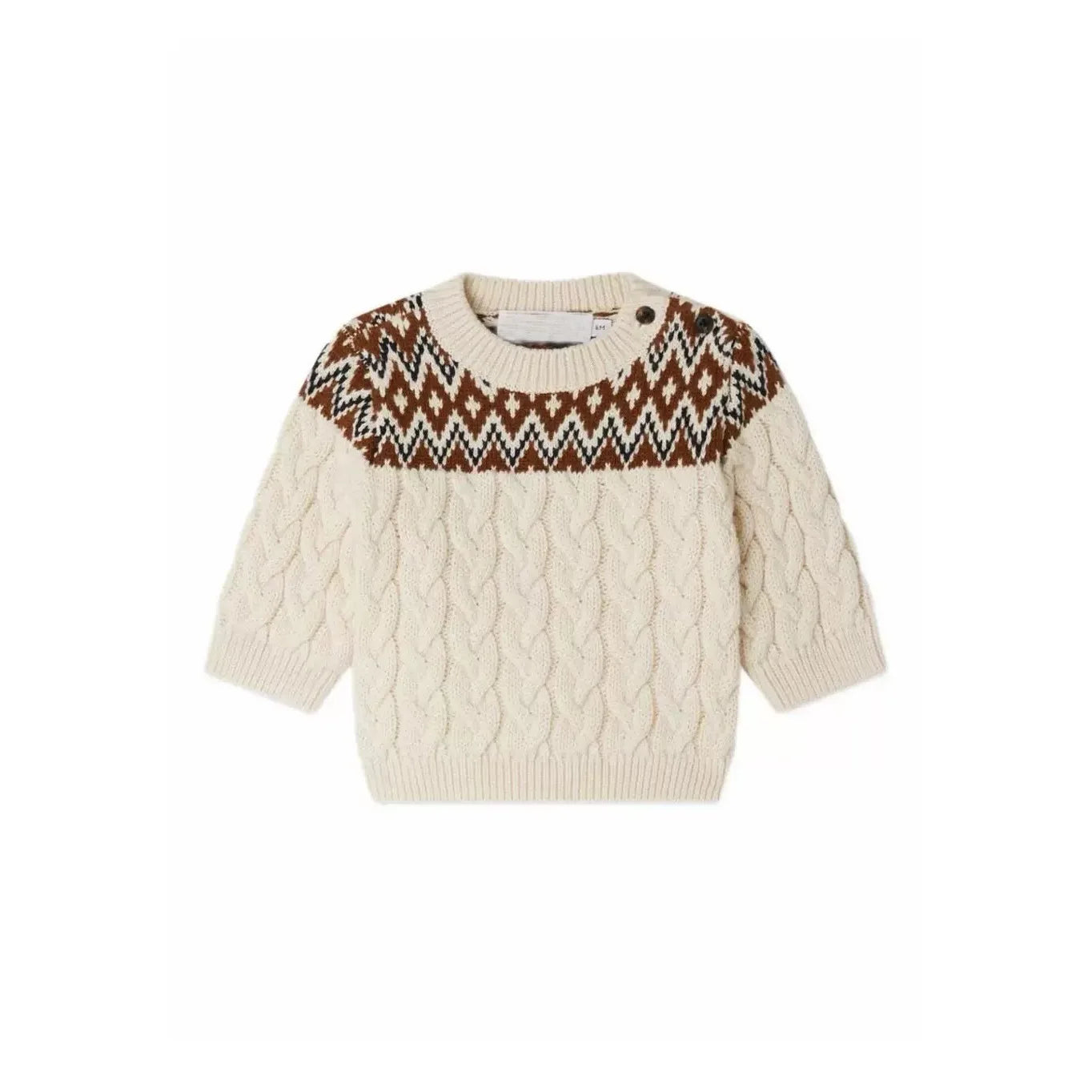 OUYANG&IVAN Bp Autumn/winter Wool Sweater for Boys Striped Crew Neck Long Sleeve Pullover Sweater Kid Cardigan